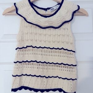 Zara crochet style top size S